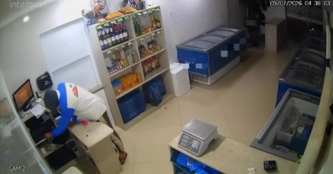 Imbituba / Peixaria é alvo de furto na cidade e câmeras de segurança flagram ação de ladrão