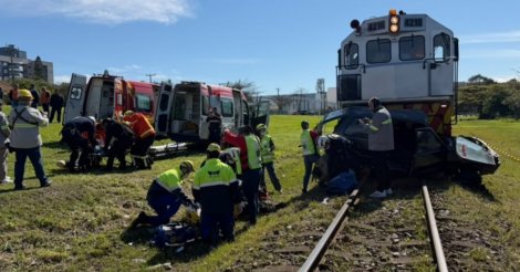 Imbituba/Simulado de acidente com trem e veículo mobiliza equipes de emergência no município