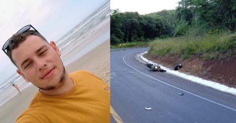 Jovem morre em acidente de moto em SC dois dias antes de completar 22 anos