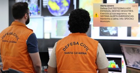 Mantenha a calma’: alerta severo da Defesa Civil avisa sobre maior simulado de desastres em SC