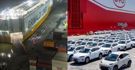 Megaoperação para desembarque de milhares de BYD em SC começa com remessa de 4,5 mil carros