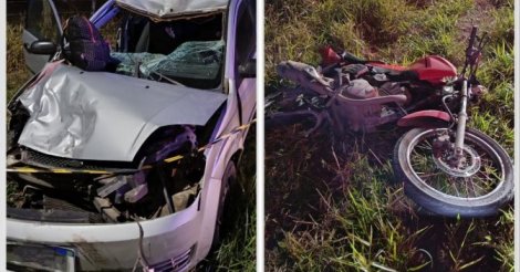 Motociclista morre em colisão com carro na SC-100, em Jaguaruna