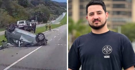 Motorista de 29 anos morre após ser ejetado de carro em alta velocidade durante capotamento em avenida de SC; ‘Nosso amigo se foi’