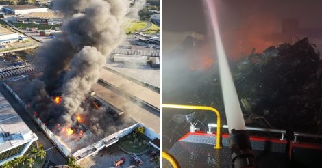 Prédio de empresa que fabrica roupas da Colcci fica completamente destruído após incêndio em SC