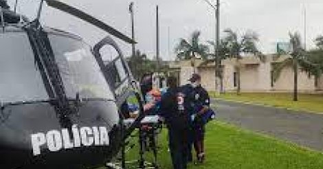 SAER SAMU AEROMÉDICO Faz transferência de Imbitubense para Hospital de São José (GRANDE FLORIANÓPOLIS)