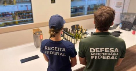 Vinhos e azeites importados são apreendidos em município de SC em operação da Receita Federal